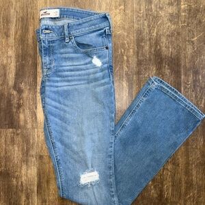 Hollister Women's Light Blue Straight Leg Jeans